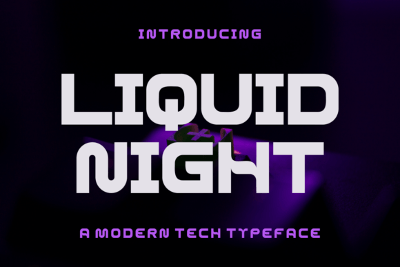 Liquid Night Font for Editorial Design