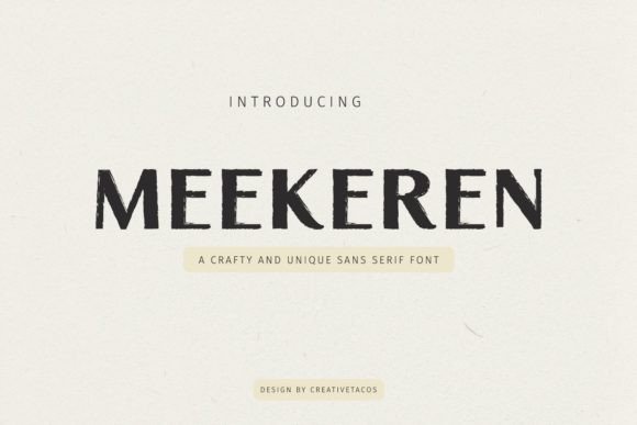 Meekeren: A Modern Font for Digital Marketing