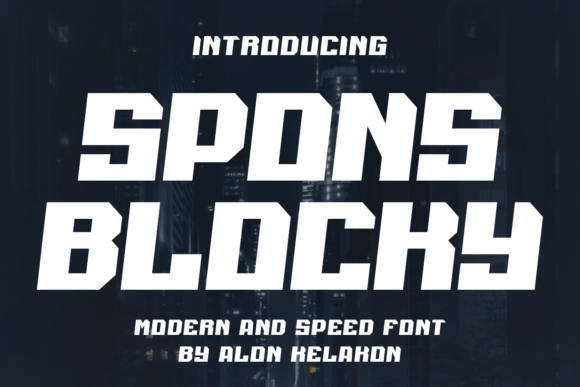 Spons Blocky Font for Business