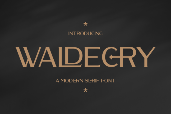 Waldecry: A Classy Serif Font